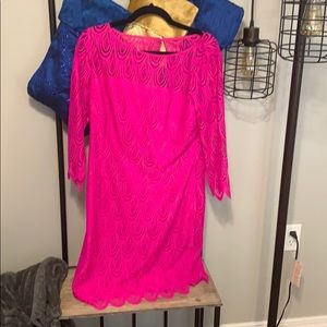 NWOT Lilly Pulitzer hot pink party dress